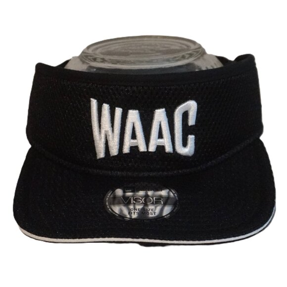 WAAC Black Logo Visor with 3D Embroidered Front New Era Men’s OSFM - Picture 2 of 13